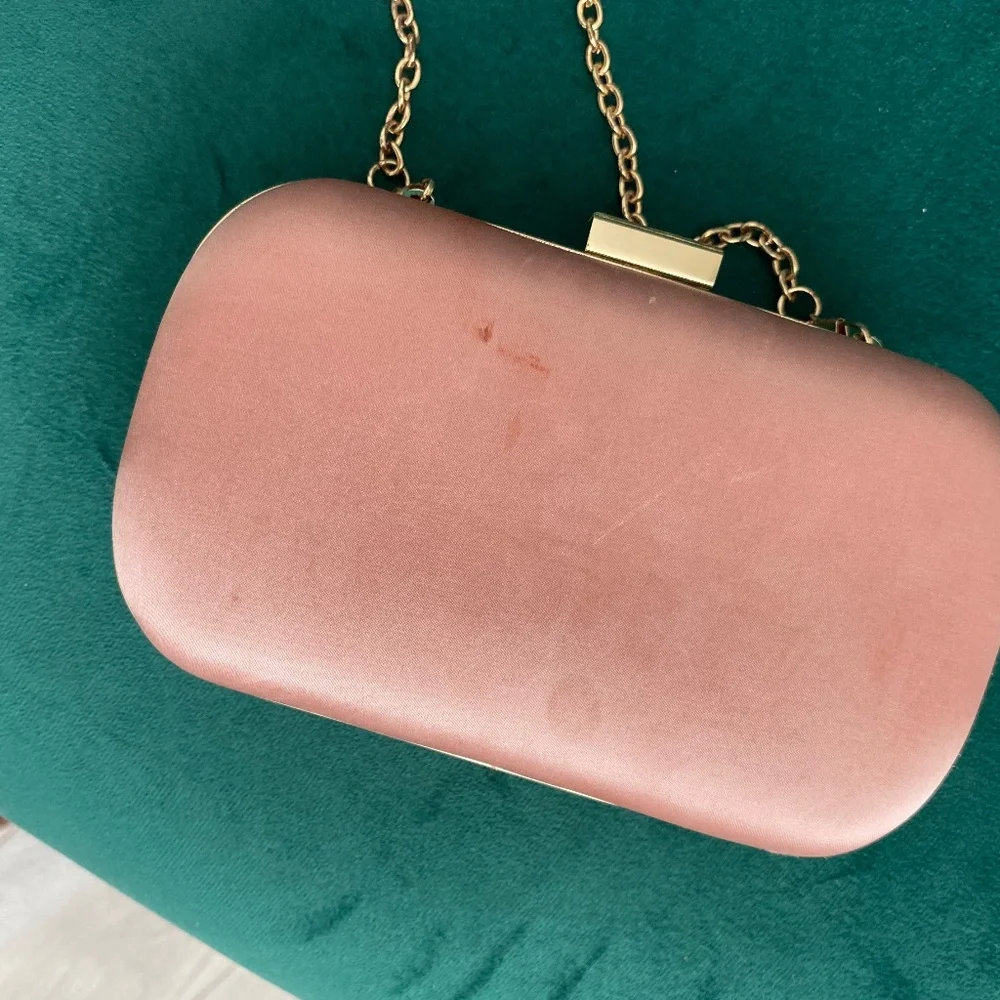 Blush Pink Satin Clutch